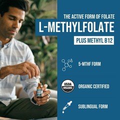 Triquetra L-Methylfolate 5-MTHF Plus Methyl B12 Supplement 1 oz Sealed Bottle