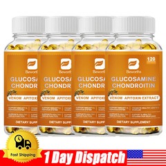 1-4Packs 120 capsules Glucosamine Chondroitin MSM Triple Strength Joint Support