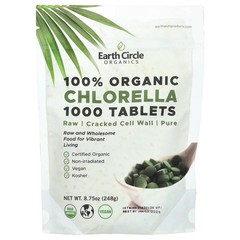 2 X Earth Circle Organics, 100% Organic Chlorella, 1,000 Tablets, 8.75 oz (248