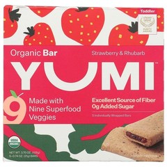 Organic Strawberry Rhubarb Bars for Toddlers, 3.7 Ounce