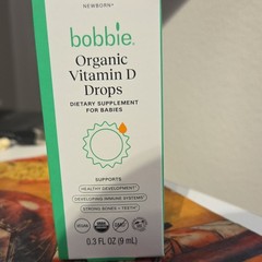 bobbie Organic Vitamin D Drops for Babies Vegan USDA Organic 0.3 fl oz
