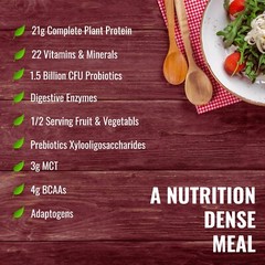 Vegan Meal Replacement Shake Strawberry Banana – 15 Plant Based Protein Meals
