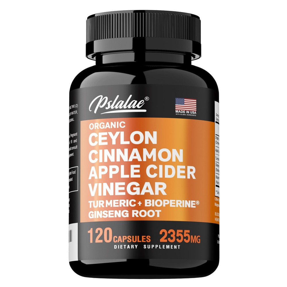 Ceylon Cinnamon Capsules 2355mg – with Apple Cider Vinegar, Turmeric, Bioperine