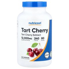 2 X Nutricost, Tart Cherry, 240 Capsules (400 mg per Capsule)