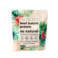 Santa Cruz Paleo Beef Isolate Protein Au Naturel 420g Collagen Keto NEW Sealed