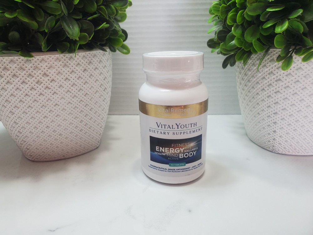 VitalRemedyMD Vital Youth Potent Energy AntiAging Antioxidant 60 Tabs EXP 6/2026