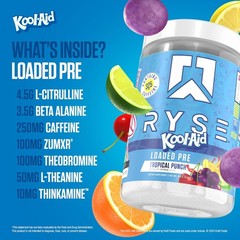 RYSE Loaded Pre Workout Powder Kool Aid | 13.1 oz Exp: 04/2025 Pack of 3