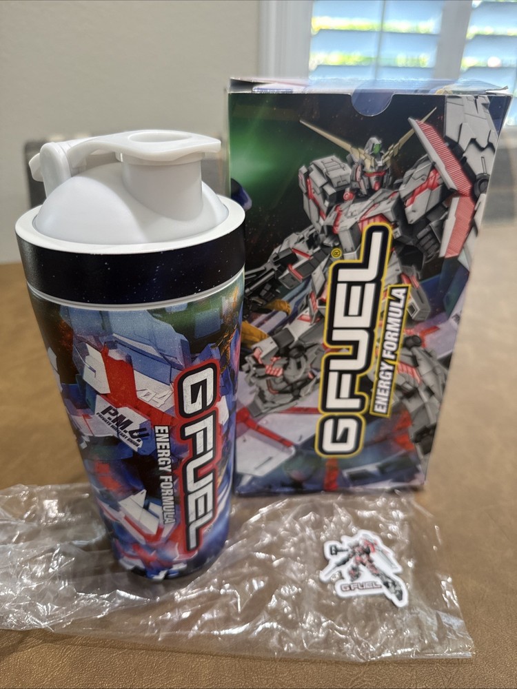 G Fuel Gundam Unicorn Stainless Steel Shaker Cup 24 oz. NEW DAMAGED BOX