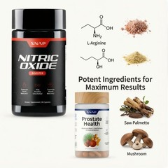 SNAP Nitric Oxide Booster & Prostate Health Bundle Saw Palmetto 180 Capsules