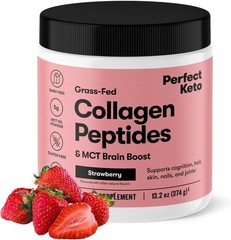 Strawberry-Flavored Collagen Protein Powder with MCT Oil – 13.2 oz Container