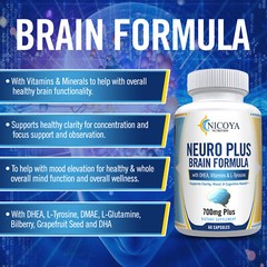 Neuro Brain & Focus, Memory, Function, Clarity, Mood, Stress -Nootropic (2 Pack)