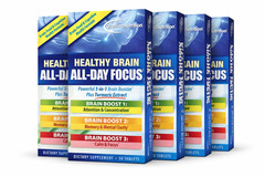 Applied Nutrition Healthy Brain All-Day Focus 50 Tablets, 3-in-1, 25 Servings 5x