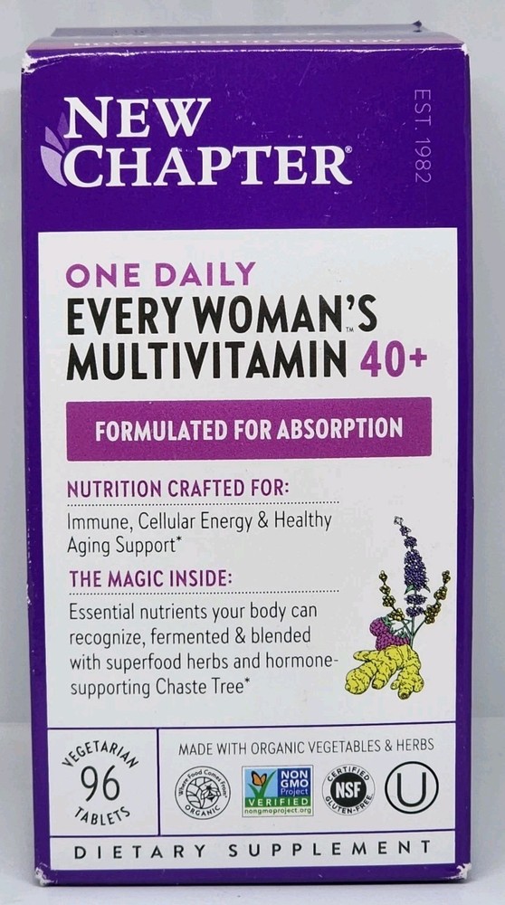 New Chapter One Daily Every Woman’s Multivitamin 40+ 96 Tablets New Exp. 04/2026