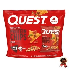 Quest Tortilla Style Protein Chips, 19g Protein, Baked, Pizza Flavor, 1.1oz Bags