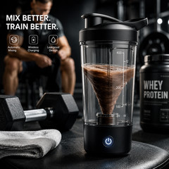 Electric Protein Shaker Bottle USB Rechargeable Self Mixing Cup