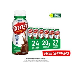 BOOST High Protein Nutritional Drink, Rich Chocolate, 20g Protein, 24 – 8 fl oz