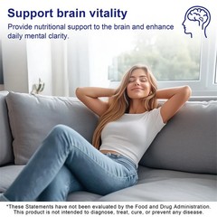 Brain Support 240pcs, Improves Mood,Relieves Anxiety,Promotes Brain Nerve Health
