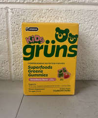 GRUNS Kids Organic SUPERFOODS GREENS Multivitamin GUMMIES 12 Packs EXP 05/2027