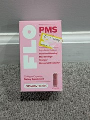 O Positive FLO PMS Relief Vitamins 30 Vegan Capsules Exp 06/2026 SEALED